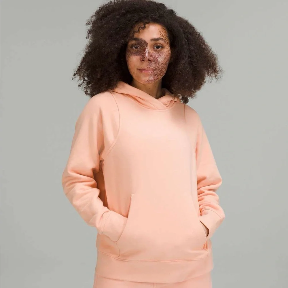 Lululemon Lonugeful Hoodie in Peach Satin